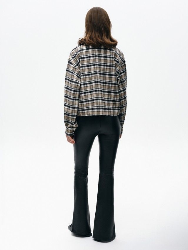 Рубашка женская C LRU 3504, р.170-84-90, black-beige check - 7