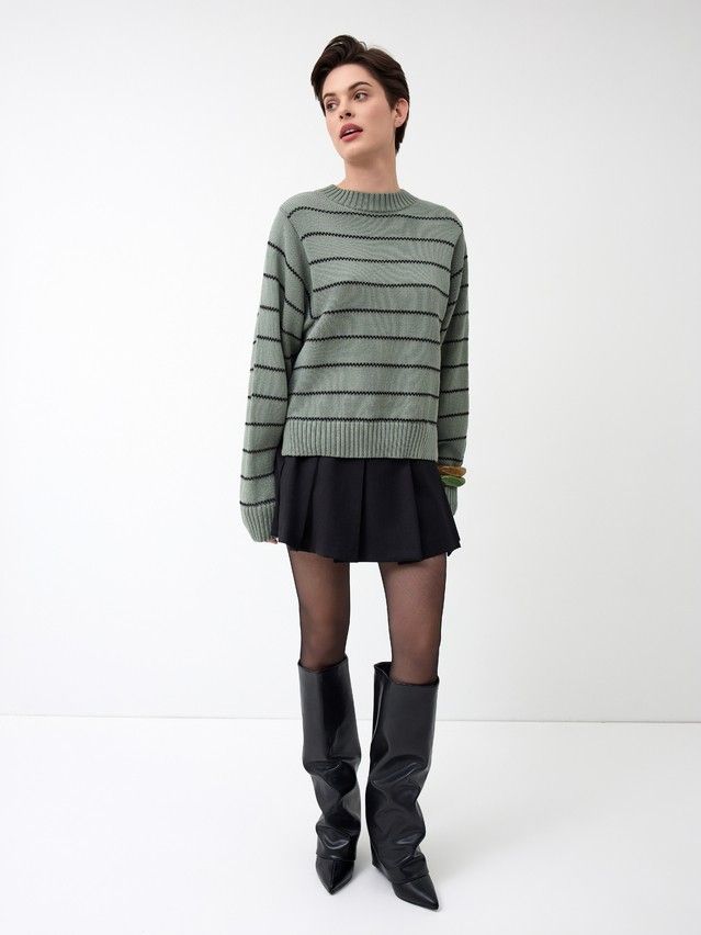 Джемпер женский CE LDK24114 24С-114СП, р.170-84, khaki-black - 5