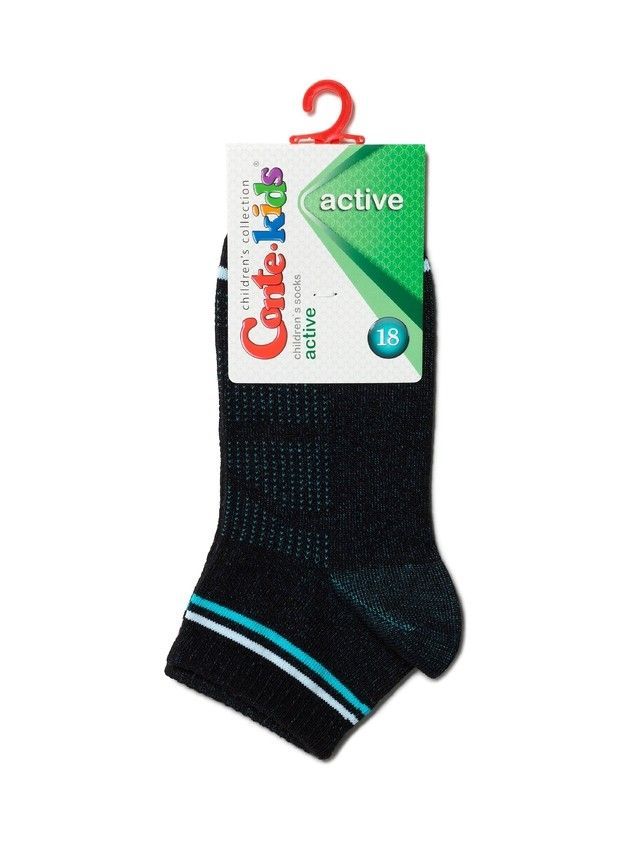 Носки детские ACTIVE (короткие) 13С-34СП, р.16, 508 черный-бирюза - 7