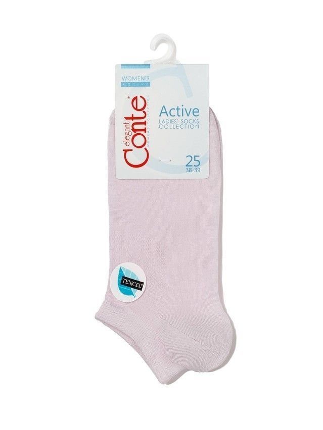 Носки вискозные женские ACTIVE (короткие, tencel) 15С-77СП, р. 36-37, светло-розовый, рис. 079 - 3