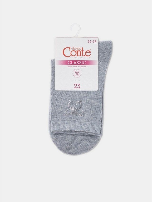 Носки женские хлопковые CE CLASSIC (с декором) 23С-76СП, р.23, 555 серый - 6