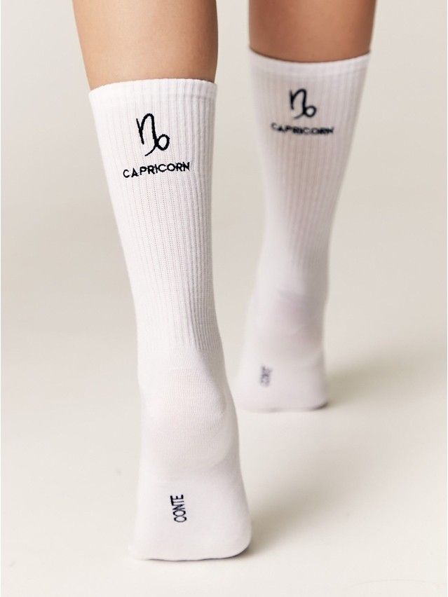 Носки женские хлопковые C FANTASY (с вышивкой) 24С-77СП, р.23-25, 665 белый - 2