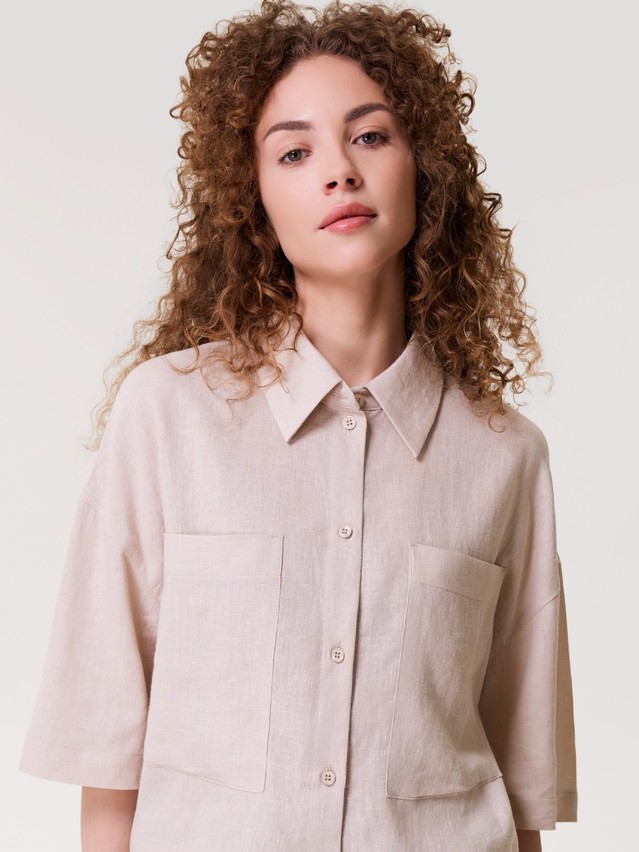 Рубашка жен. C LRU 3585, р.170-84-90, beige - 4