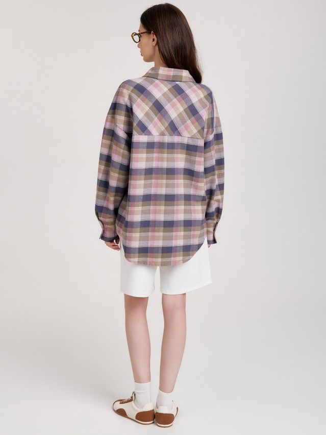 Рубашка жен. C LRU 3659, р.170-84-90, pink-check - 4