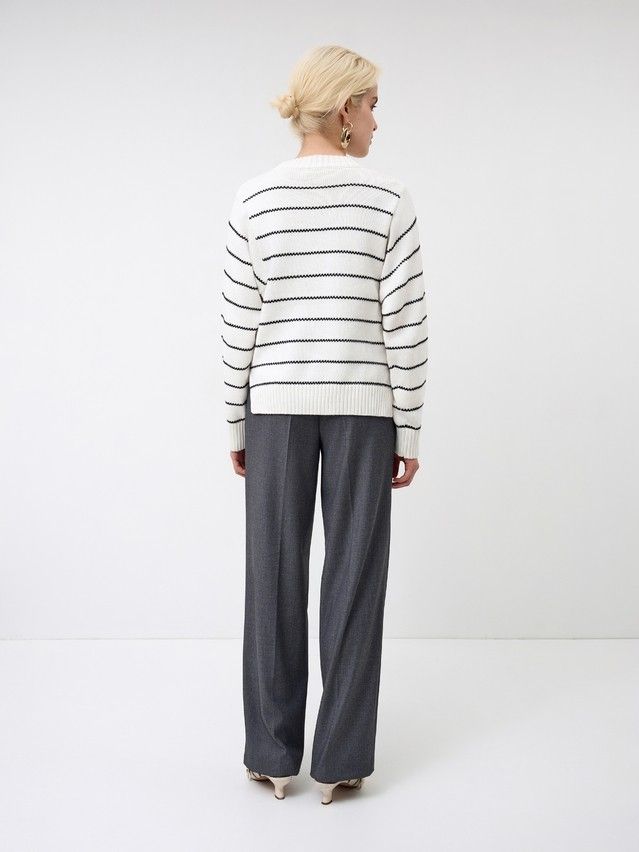 Джемпер женский CE LDK24114 24С-114СП, р.170-84, ecru-black - 3