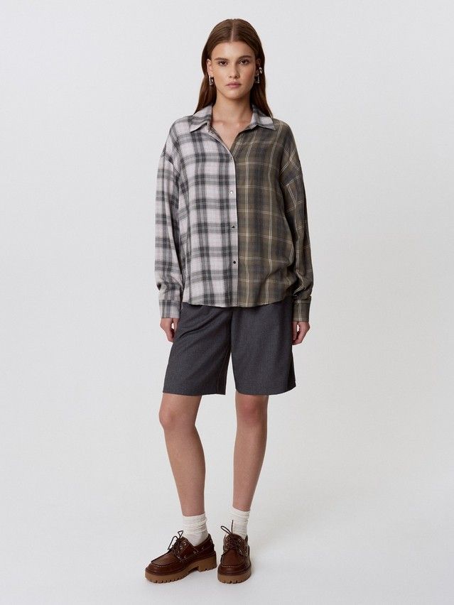 Рубашка женская C LRU 3464, р.170-84-90, beige-khaki - 3