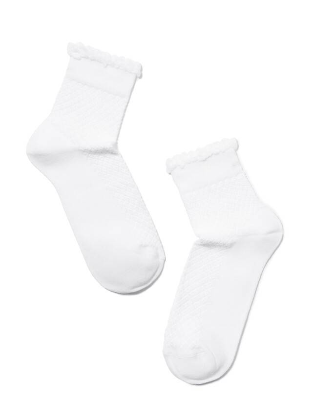 Носки хлопковые женские CLASSIC (тонкие, пикот) 15С-22СП, р. 36-37, белый, рис. 055 - 2