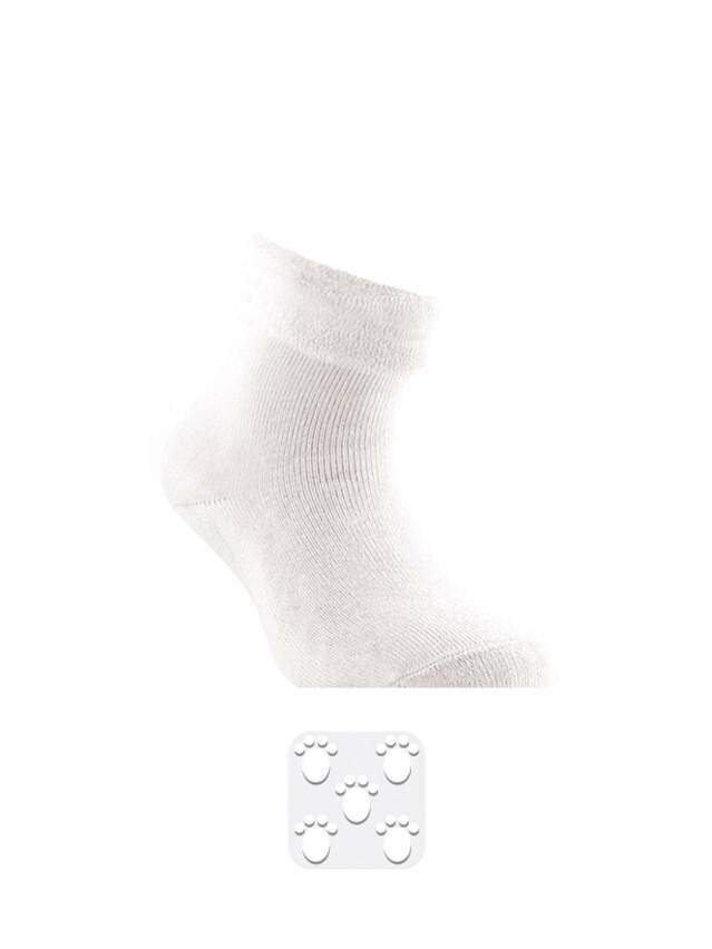 Носки хлопковые детские SOF-TIKI (махровые с отворотом, антискользящие) 7С-62СП, p. 14, белый, рис. 000 - 1