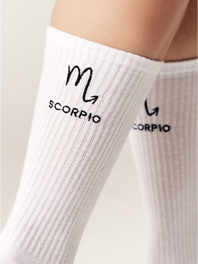 Носки женские хлопковые C FANTASY (с вышивкой) 24С-77СП, р.23-25, 667 белый - 2