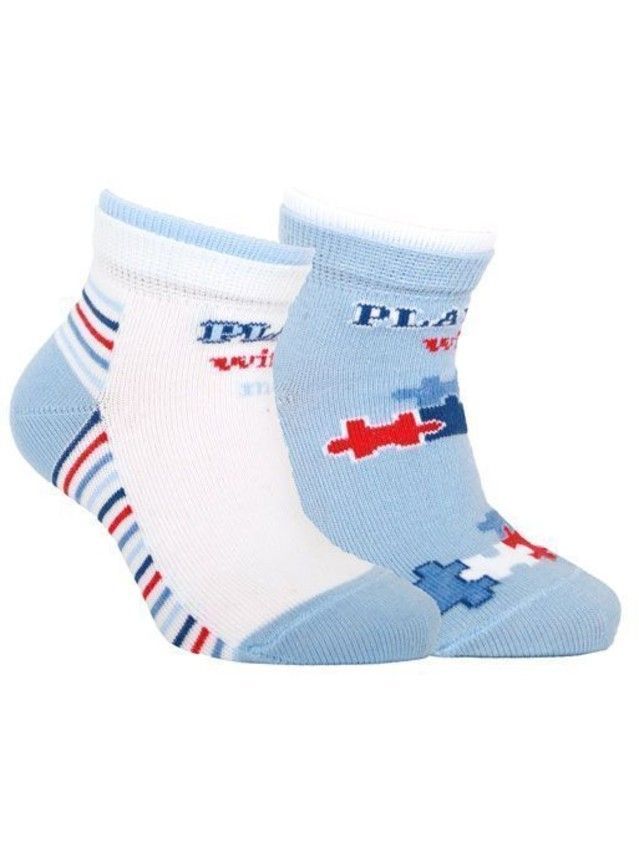 Носки хлопковые детские TIP-TOP (2 пары) 7С-91СП, p. 12, белый-голубой, рис. 702 - 1
