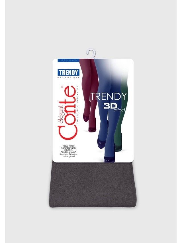 Колготки женские TRENDY MELANGE 60, р.2, grey - 5