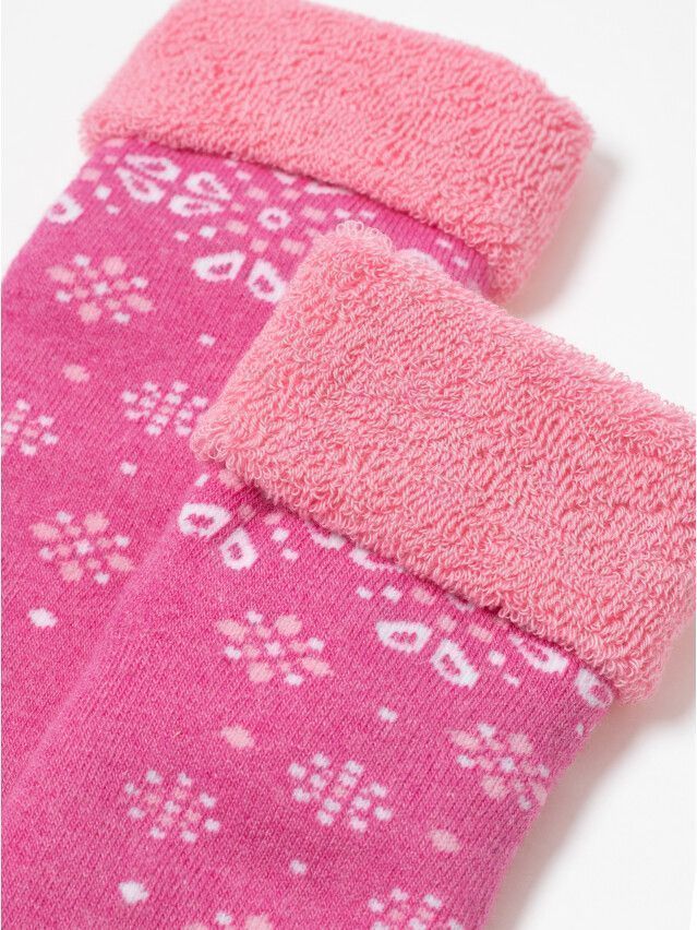 Носки хлопковые детские SOF-TIKI (махровые, 2 пары) 7С-92СП, p. 12, белый-розовый, рис. 703 - 2