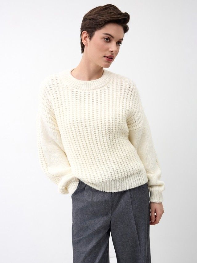 Джемпер женский CE LDK24137 24С-137СП, р.170-84, ecru - 8