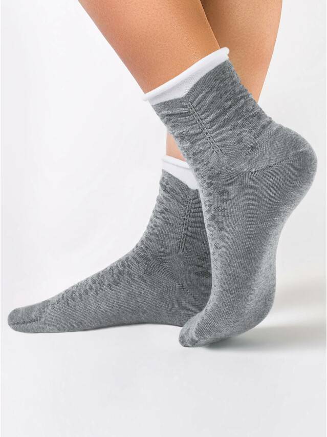 Носки хлопковые женские COMFORT (без резинки) 14С-75СП, р. 36-37, серый, рис. 048 - 1