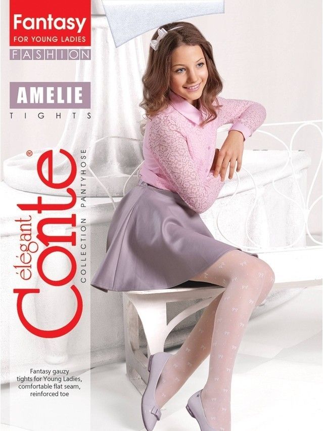 Колготки полиамидные детские AMELIE 17С-12СП, p. 146-152, natural - 2