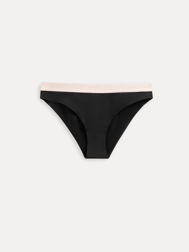 Трусы жен. CE PRINT DOTS LB 2545, р.90, black-beige - 3