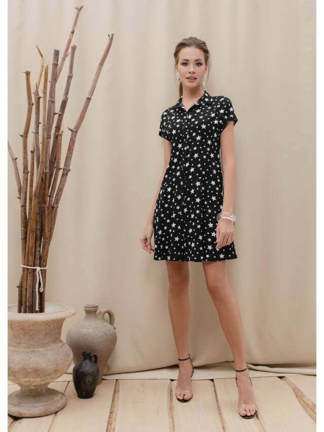 Платье женское LPL 884, р.170-84-90, black maxi star - 1