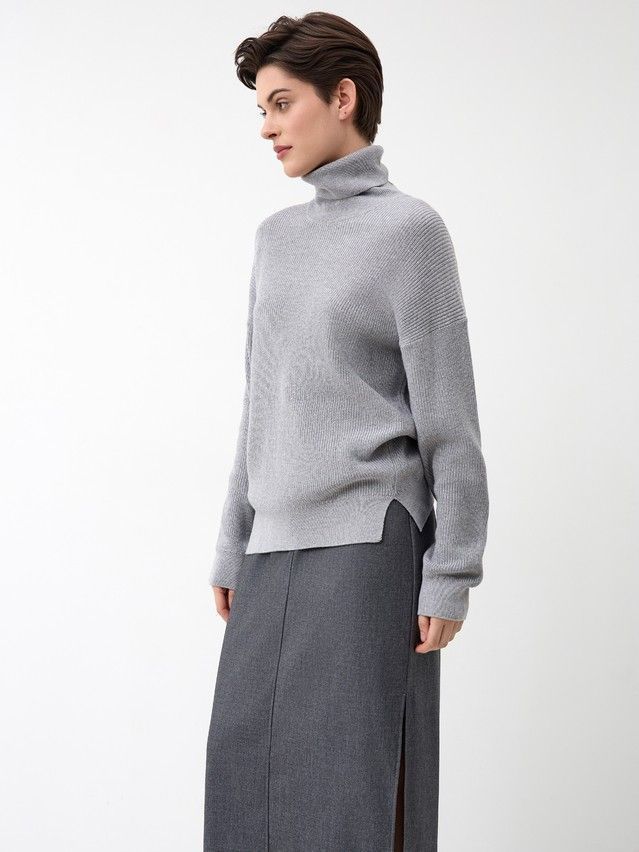 Джемпер женский CE LDK24108 24С-108СП, р.170-84, dark gray melange - 2