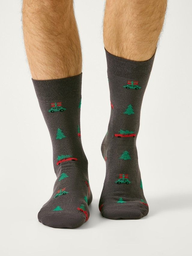 Носки мужские DW NEW YEAR 21С-71СП, р.27-29, 1027 темно-серый - 1