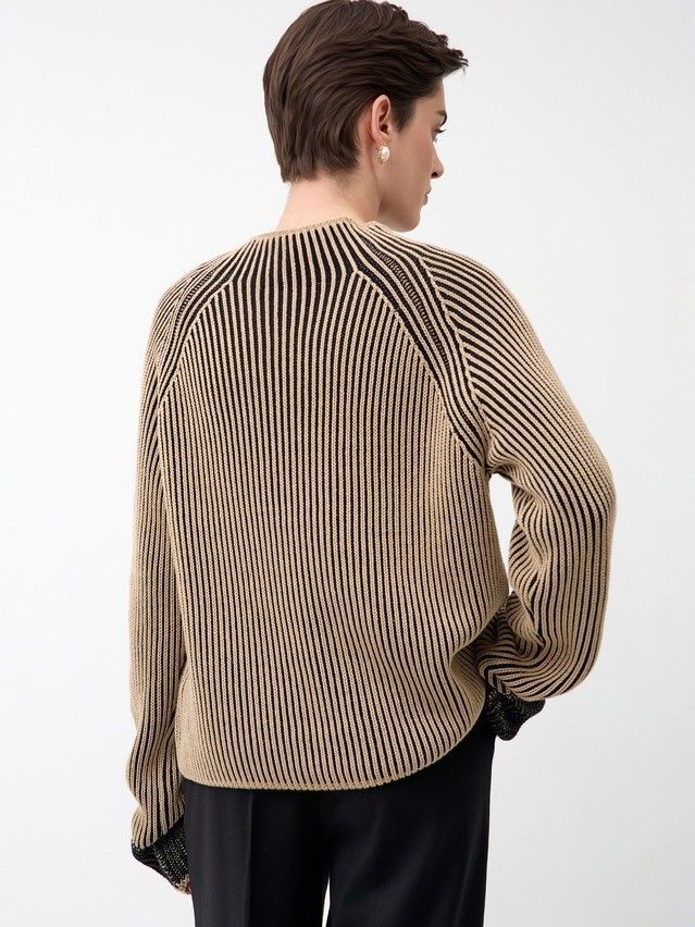 Джемпер женский CE LDK24121 24С-121СП, р.170-84, camel-black - 5