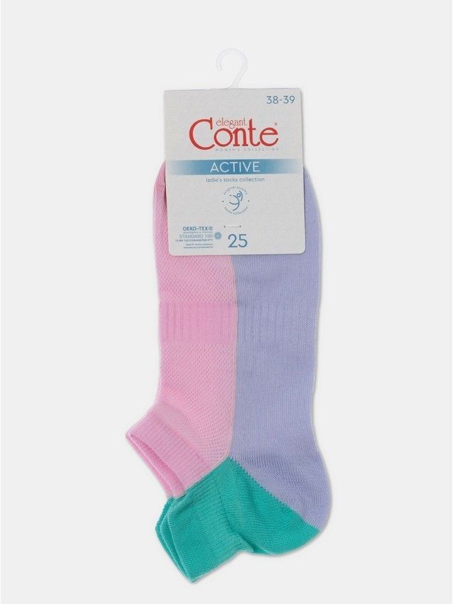 Носки женские хлопковые CE ACTIVE 19С-245СП, р.23, 393 светло-розовый-бледно-фиолетовый - 5