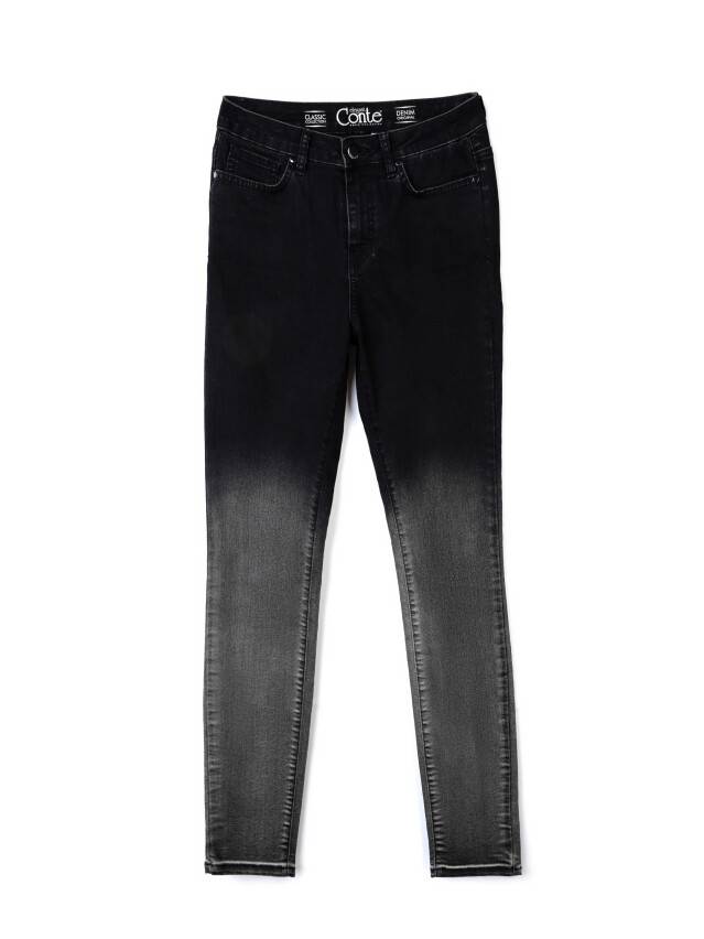 Моделирующие джинсы с эффектом градиента CON-57, р.170-102, черный - 3