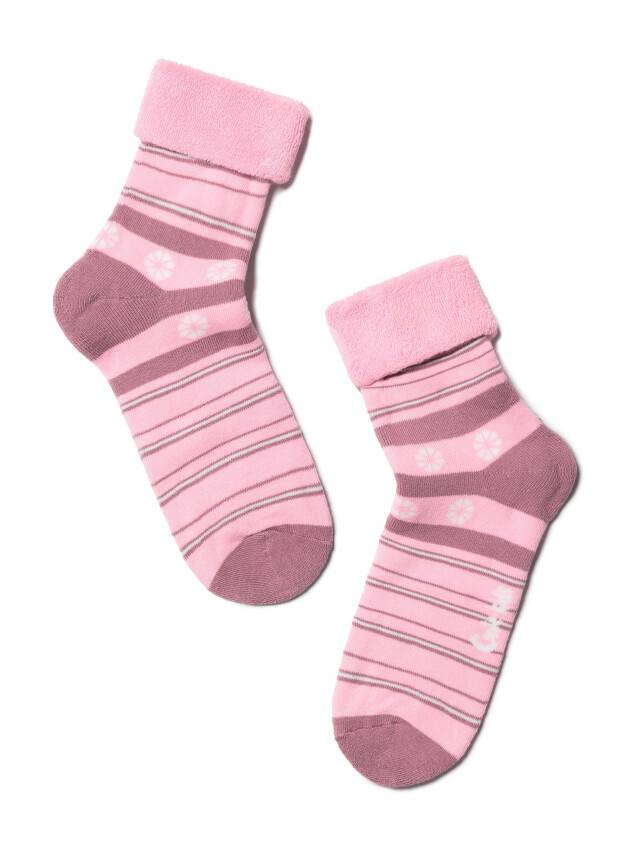 Носки хлопковые детские SOF-TIKI (махровые с отворотом) 6С-19СП, p. 22, светло-розовый, рис. 043 - 1
