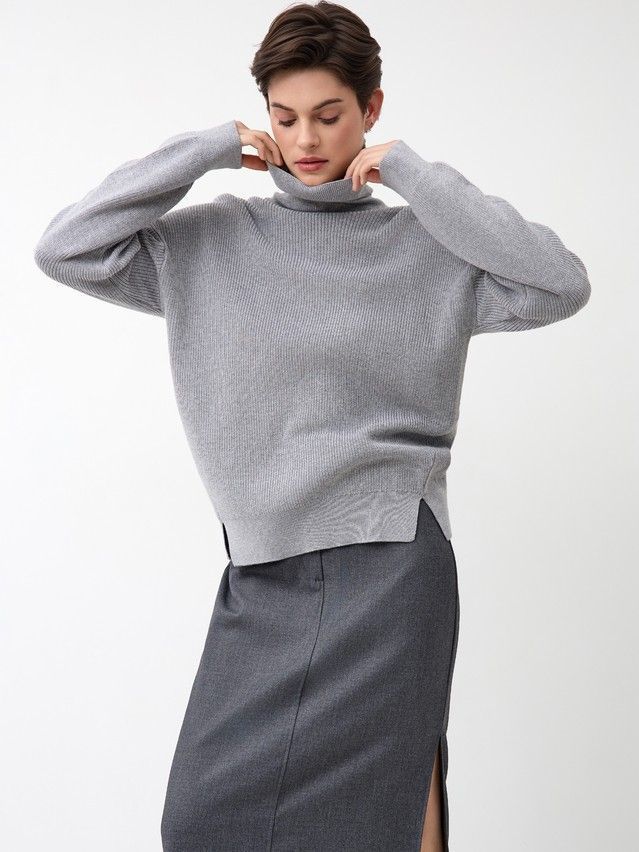 Джемпер женский CE LDK24108 24С-108СП, р.170-84, dark gray melange - 1