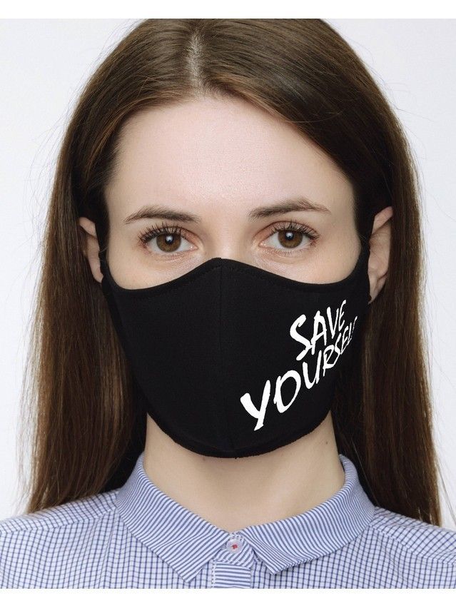 Повязка на лицо F 04, р.15 х 23, black - 2
