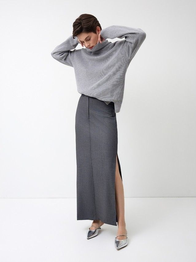 Джемпер женский CE LDK24108 24С-108СП, р.170-84, dark gray melange - 7