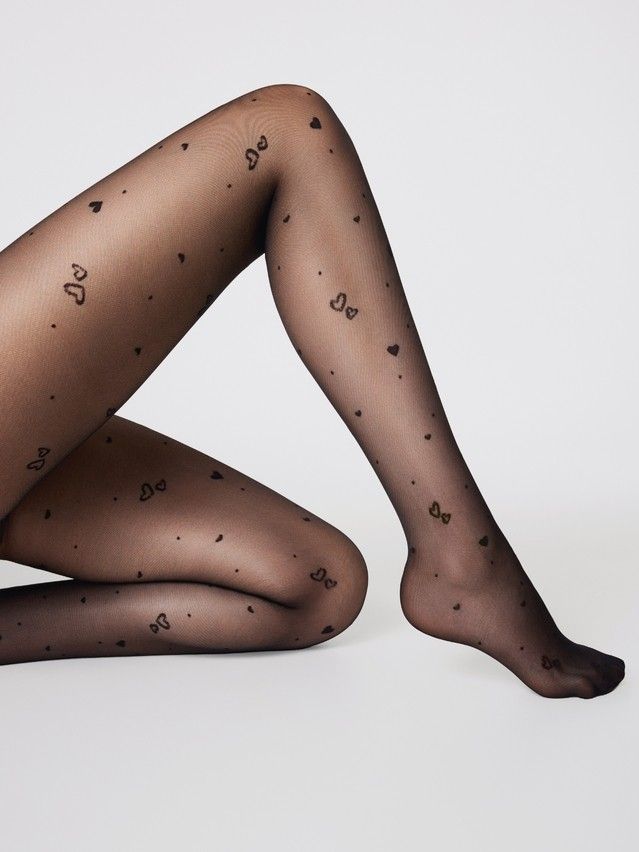 Колготки женские CE FANTASY CUORE, р.2, nero - 2