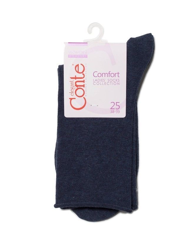 Носки женские хлопковые COMFORT (без резинки) 19С-101СП, р. 36-37, 000 темно-синий - 3