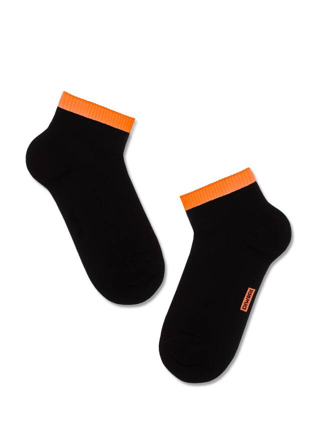 Носки мужские ACTIVE (короткие) 7С-37СП, р. 40-41, черный-оранжевый, рис. 068 - 1