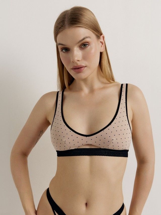 Бюстье женское CE PRINT DOTS LBE 2541, р.170-84, cappuccino-black - 1