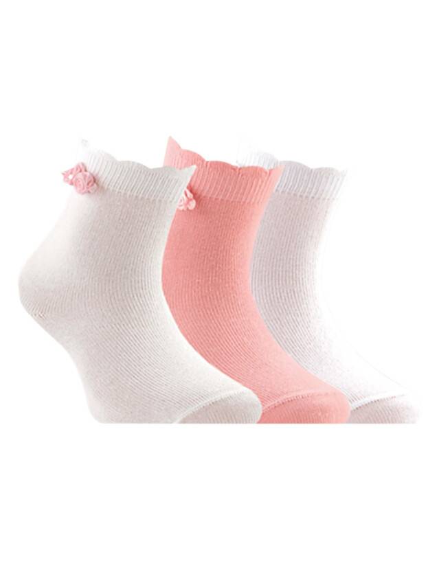 Носки хлопковые детские TIP-TOP (декор, цветочки) 7С-50СП, p. 12, светло-розовый, рис. 000 - 1