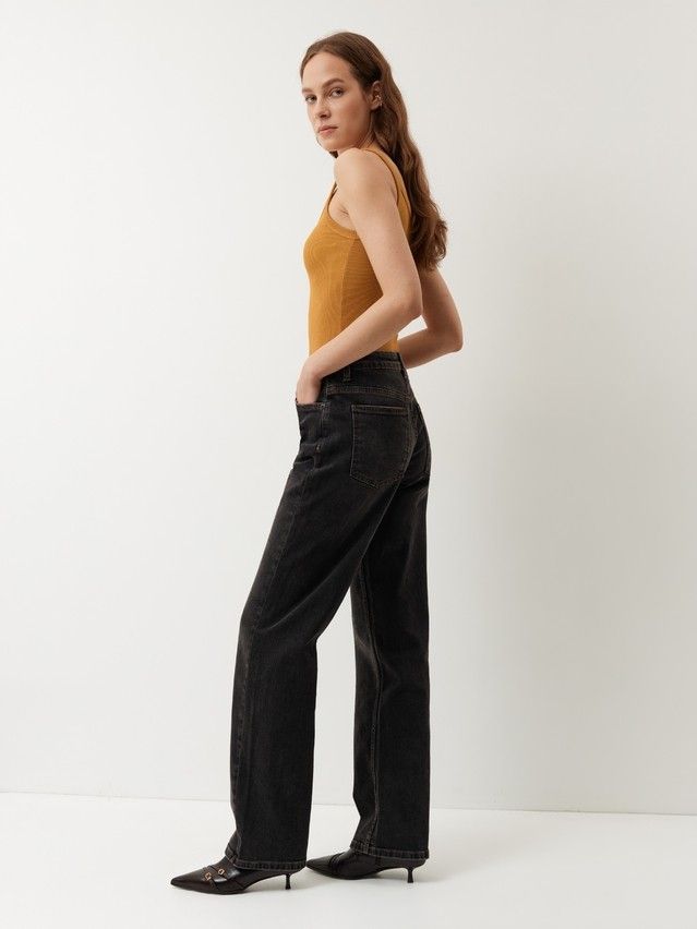 Джинсы жен. C CON-951, р.164-90, washed black - 3
