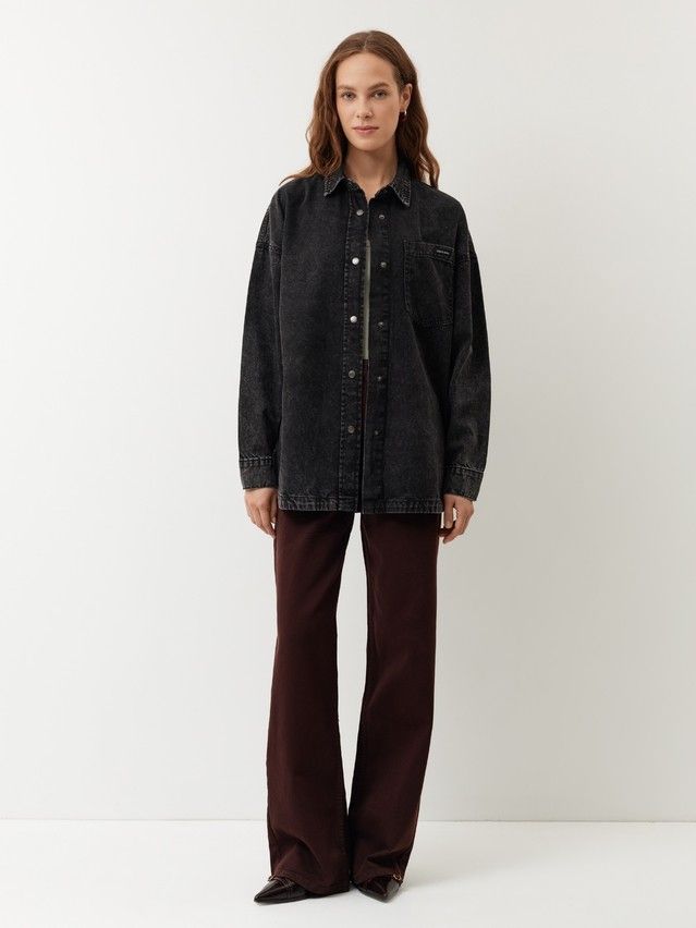 Ветровка джинсовая жен. C CON-984, р.170-84-90, washed black - 4