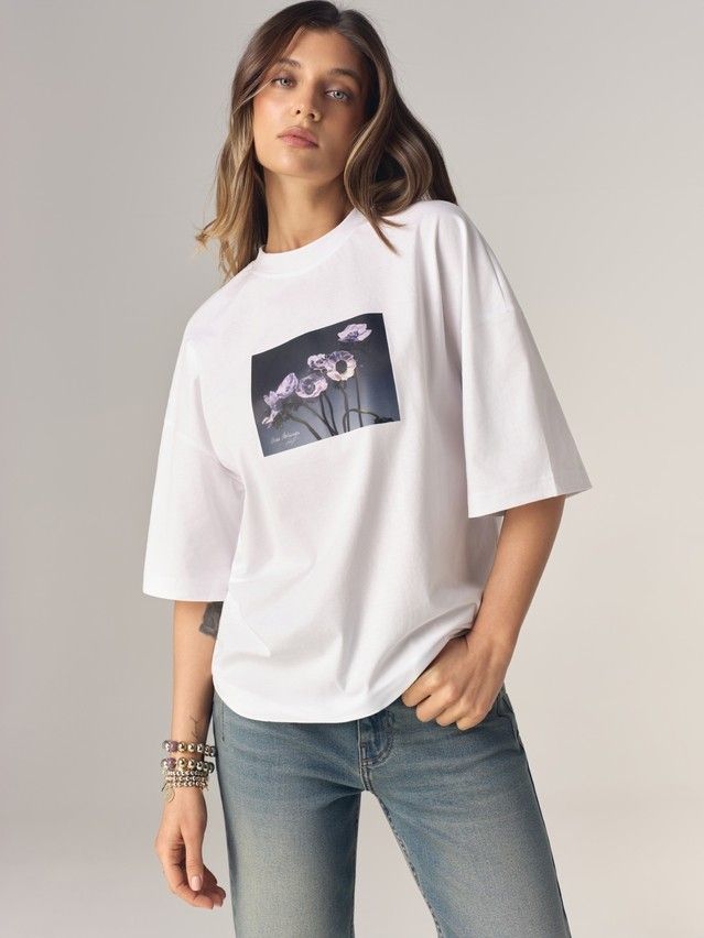 Джемпер женский C LD 3468, р.170-84, white-poppies - 3