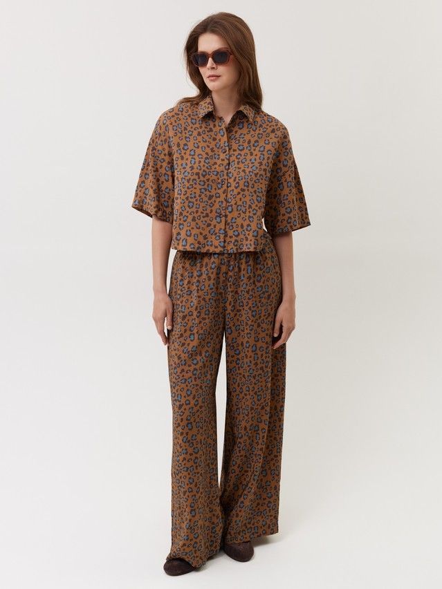Блузка жен. C LBL 3729, р.170-84-90, chocolate leo - 4