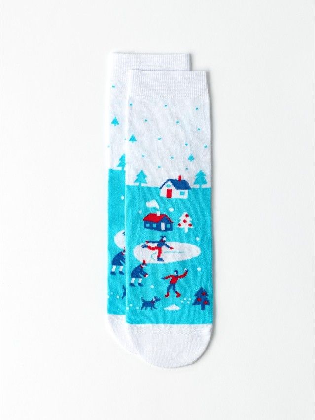 Носки женские хлопковые CE NEW YEAR 21С-76СП, р.23-25, 1025 бирюза - 3