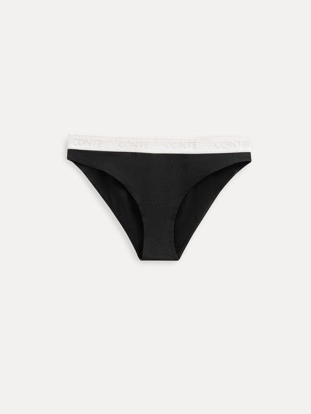 Трусы жен. CE PRINT DOTS LB 2545, р.90, black-light almond - 3