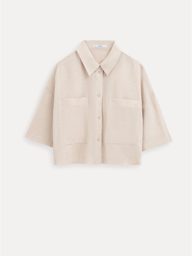 Рубашка жен. C LRU 3585, р.170-84-90, beige - 5