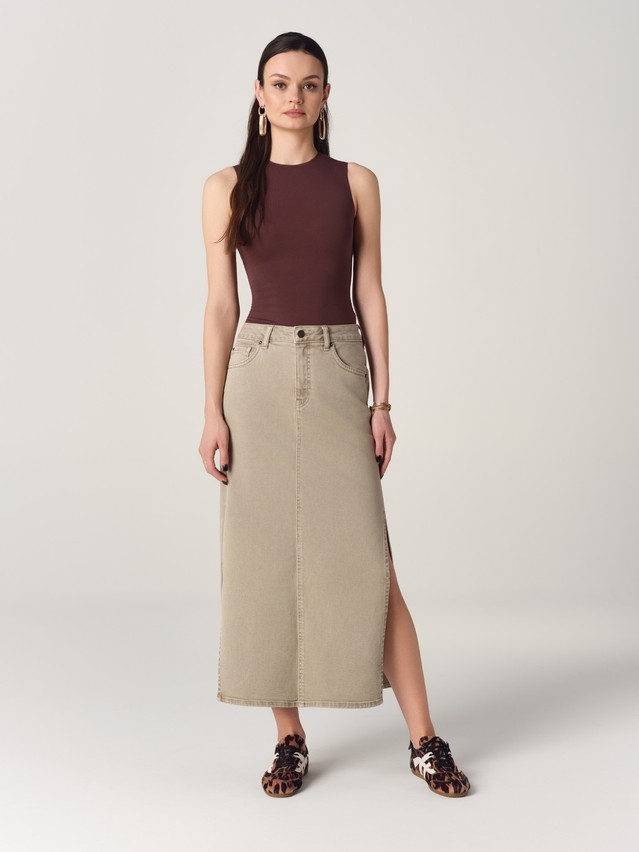 Юбка джинсовая жен. C CON-946, р.170-90, peanut - 4