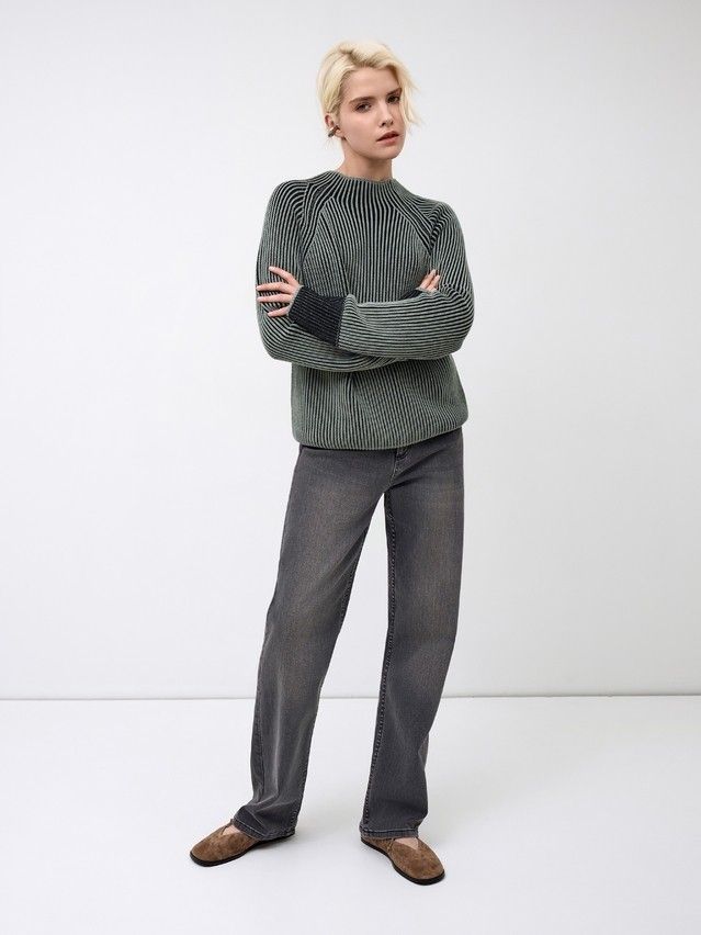 Джемпер женский CE LDK24121 24С-121СП, р.170-84, khaki-black - 5