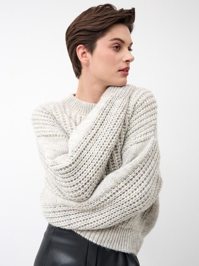 Джемпер женский CE LDK24137 24С-137СП, р.170-84, light gray melange - 9