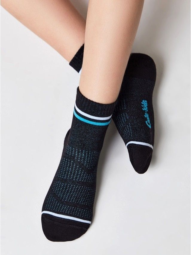 Носки детские ACTIVE (короткие) 13С-34СП, р.16, 508 черный-бирюза - 4