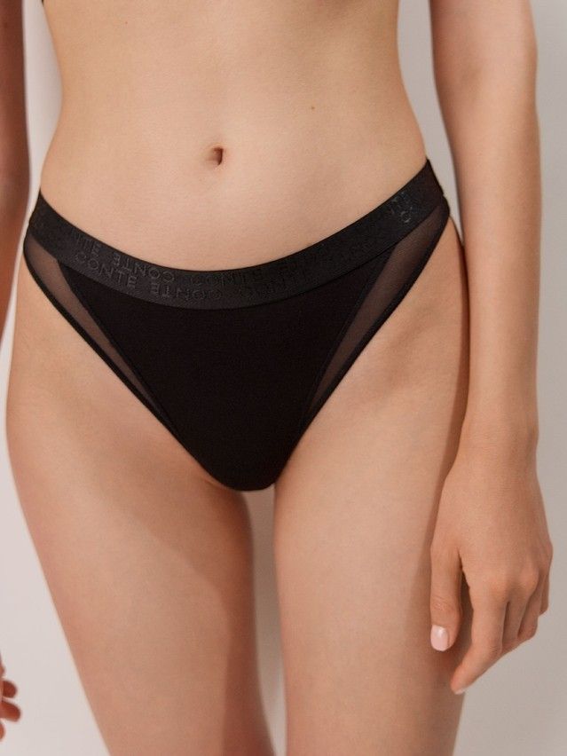 Трусы женские CE DOUBLE CONTE LBR 2260, р.90, black - 1