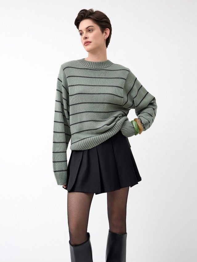 Джемпер женский CE LDK24114 24С-114СП, р.170-84, khaki-black - 3