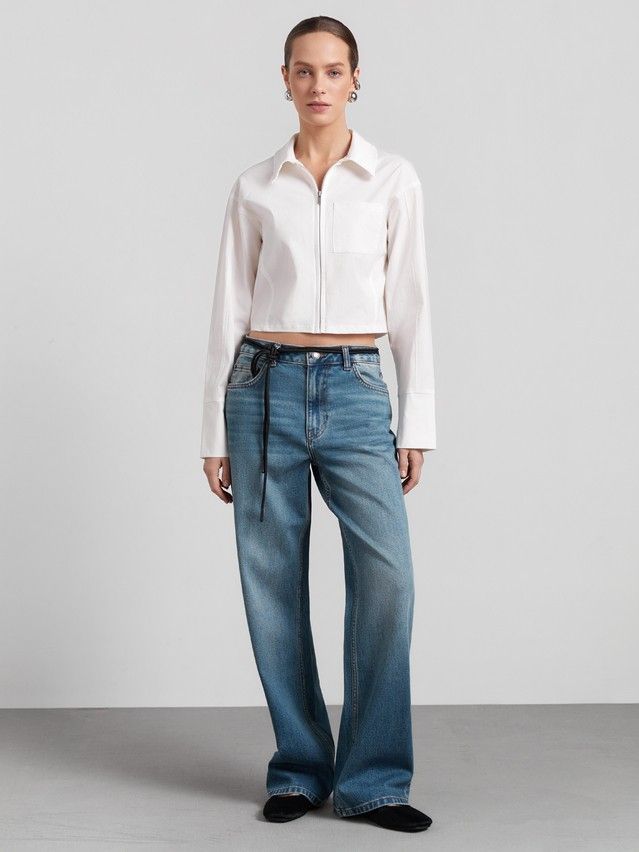 Рубашка женская C LRU 3524, р.170-84-90, ecru - 1