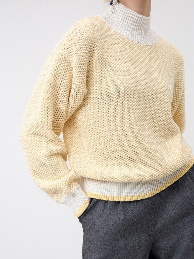 Джемпер женский CE LDK24118 24С-118СП, р.170-84, white-panna cotta - 6